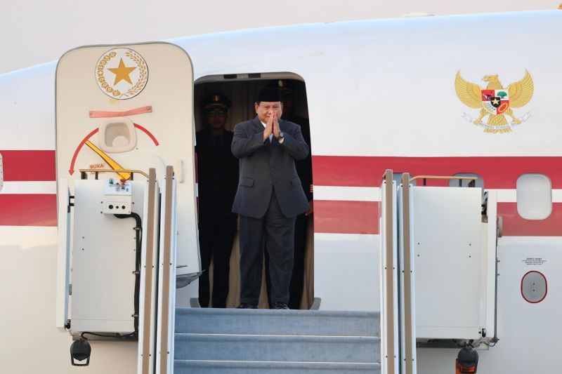 Presiden RI Prabowo Subianto berpamitan