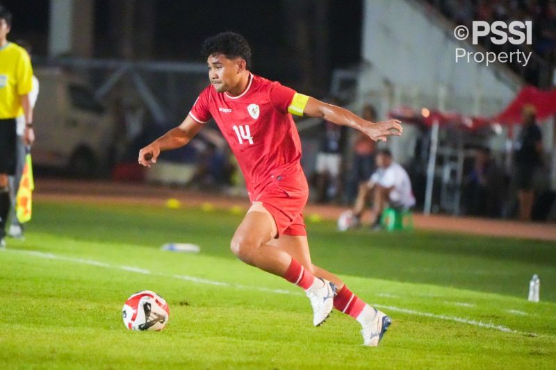 Pemain timnas Indonesia Asnawi Mangkualam beraksi pada pertandingan pertama Grup B ASEAN Cup 2024