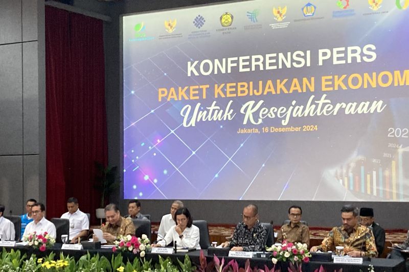 Konferensi pers Paket Kebijakan Ekonomi