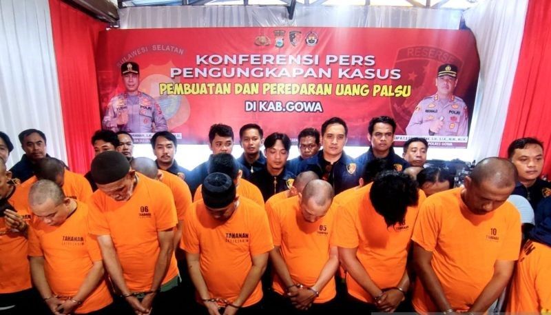 Tersangka uang palsu Makassar