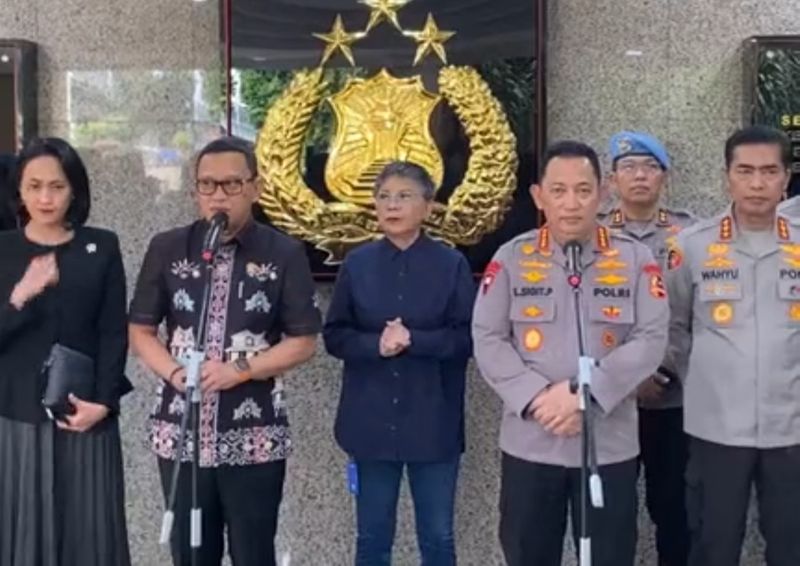 Kapolri Jenderal Listyo Sigit Prabowo dan Menteri P2MI Abdul Kadir Karding