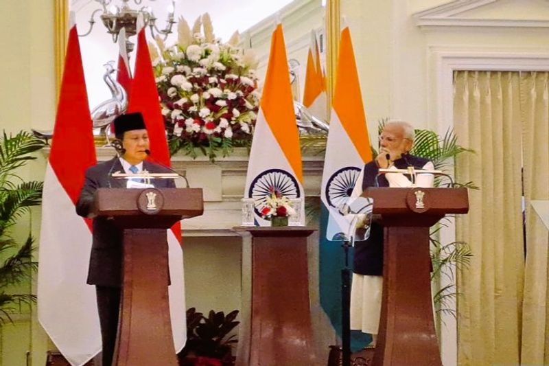 Presiden RI Prabowo Subianto dan PM India Shri Narendra Modi 