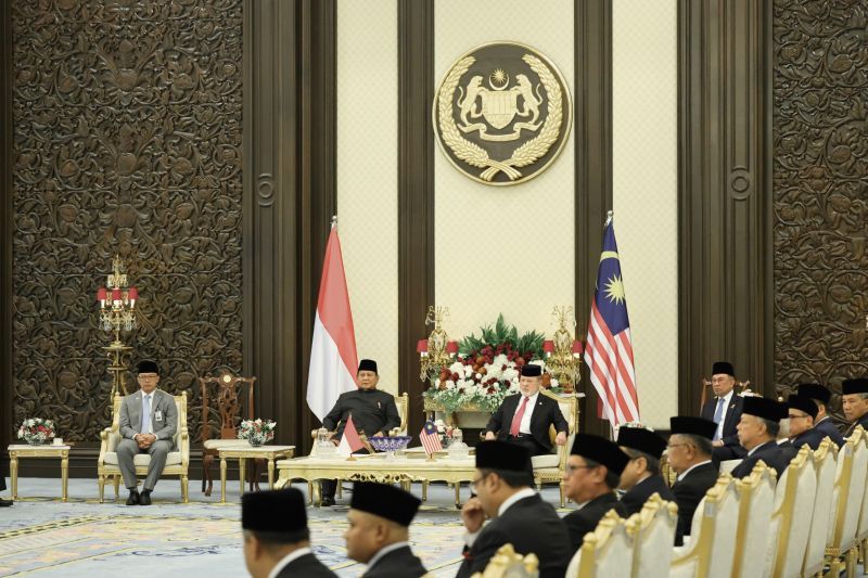 Presiden Prabowo Subianto dan Raja Malaysia, Yang di-Pertuan Agong XVII Sultan Ibrahim