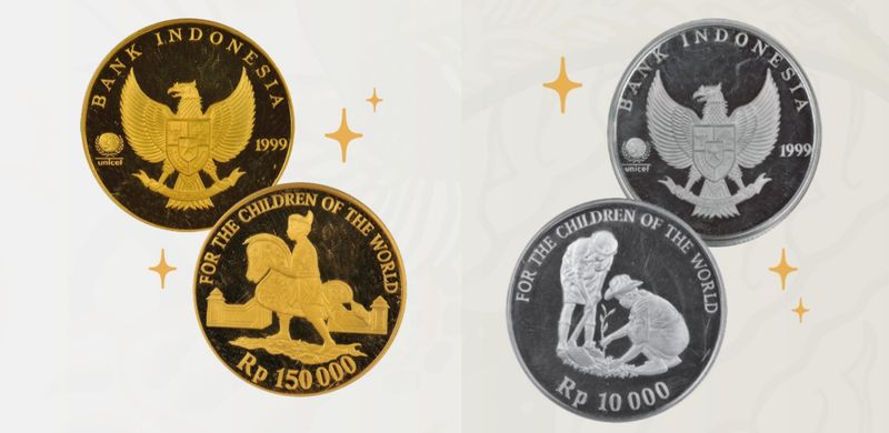 Bentuk Uang Rupiah Khusus Seri For The Children of The World (TE) 1999