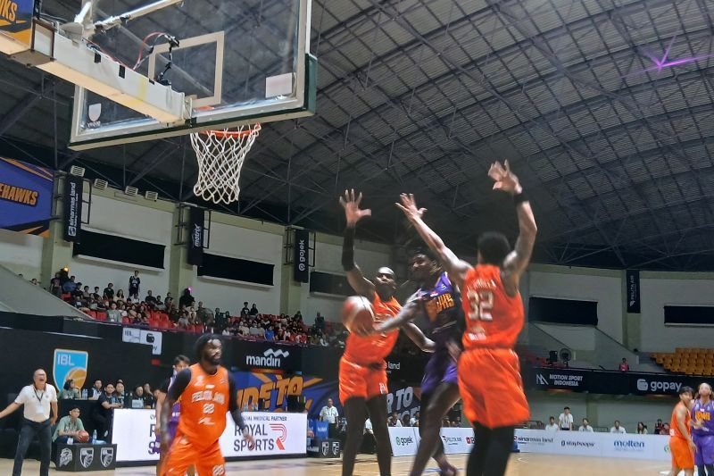 Pelita Jaya Jakarta memetik kemenangan ketika bermain melawan Tangerang Hawks 