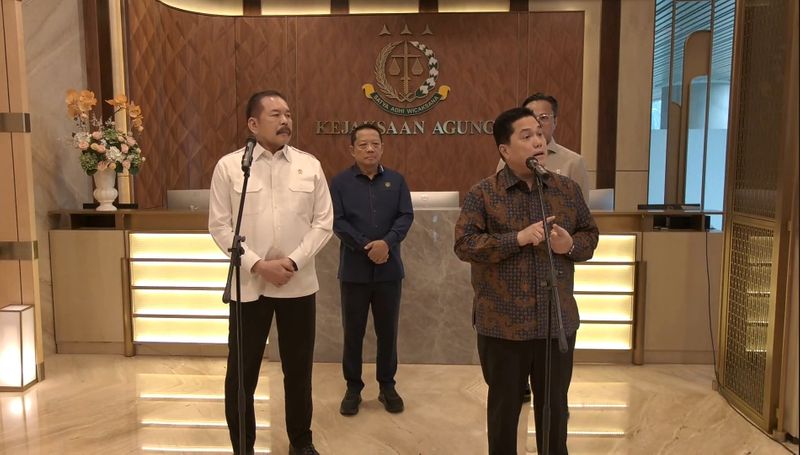 Jaksa Agung RI Burhanuddin dan Menteri BUMN RI Erick Thohir