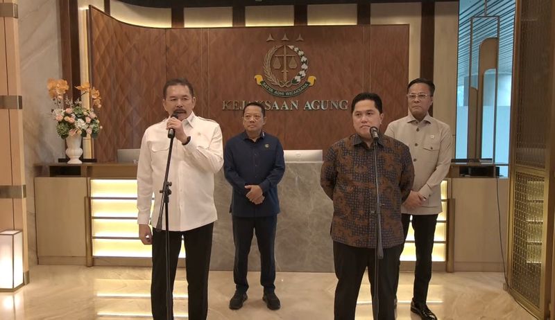 Jaksa Agung RI Burhanuddin dan Menteri BUMN RI Erick Thohir