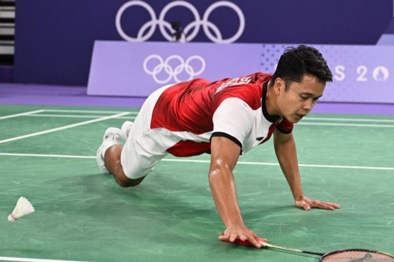 Pebulu tangkis tunggal putra Indonesia Anthony Sinisuka Ginting