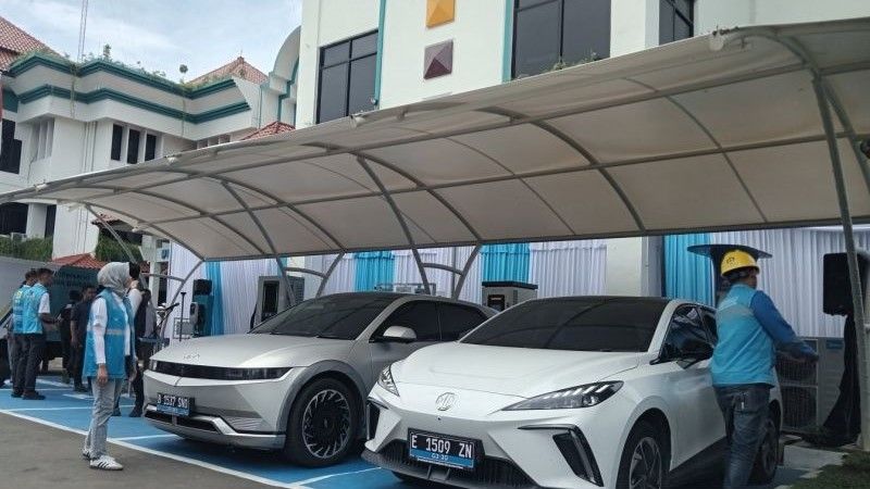 Kondisi salah satu SPKLU di Cirebon