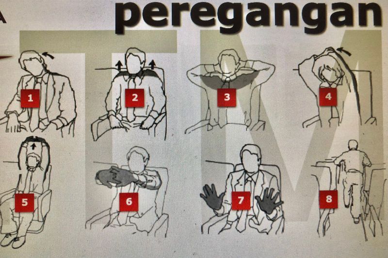 Ilustrasi peregangan selama perjalanan mudik