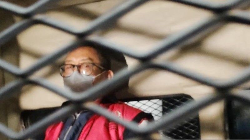 Tersangka dugaan perintangan perkara Kejagung, TB (Tian Bahtiar) selaku Direktur Pemberitaan JAKTV