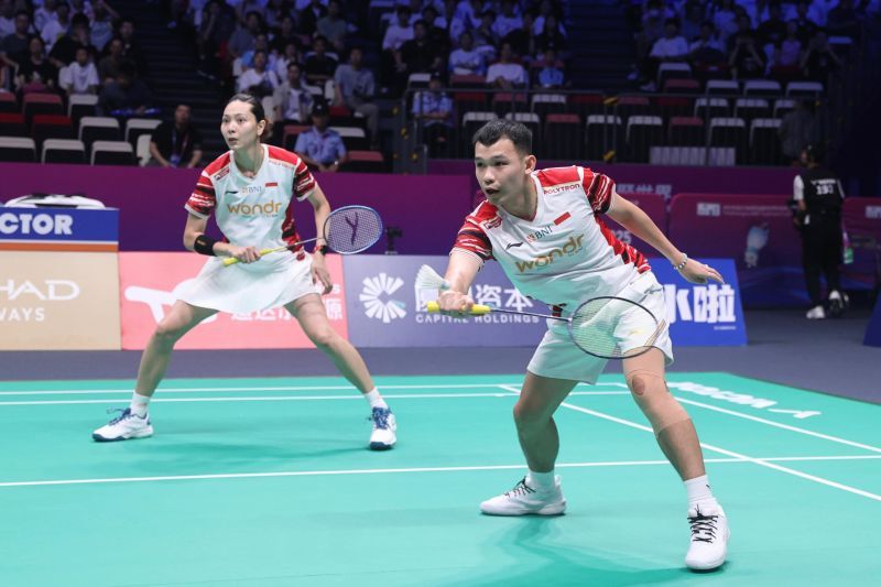 Pasangan ganda campuran Rinov Rivaldy/Gloria Emanuelle Widjaja