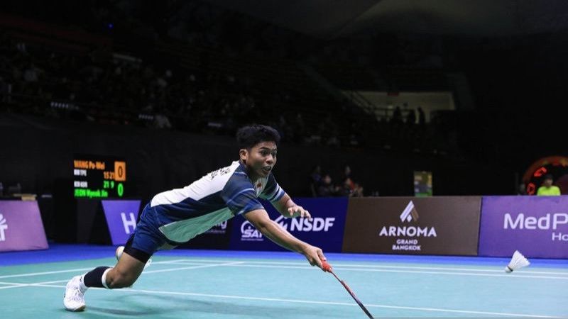 Tunggal putra Indonesia Mohammad Zaki Ubaidillah