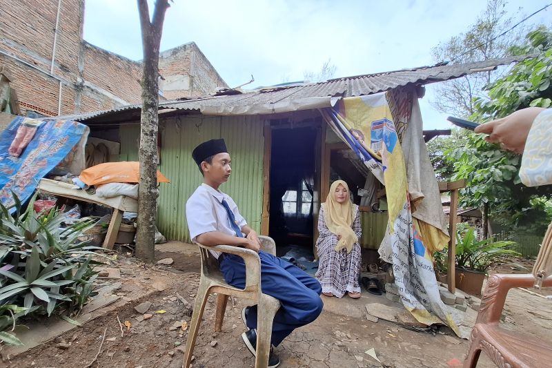 Salah seorang calon siswa Sekolah Rakyat asal Bandarlampung Husnul Mubarok Arafa
