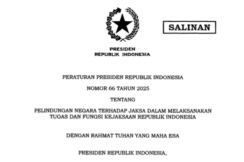 Presiden Nomor 66 Tahun 2025