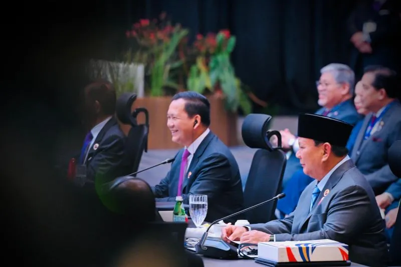 Presiden Prabowo Subianto saat menghadiri KTT Ke-46 ASEAN