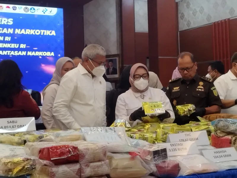 Konferensi Pers pengungkapan kasus narkoba selama April-Juni 2025