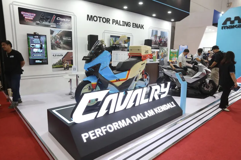 Salah satu unit motor listrik yang dipamerkan di acara Jakarta Fair Kemayoran
