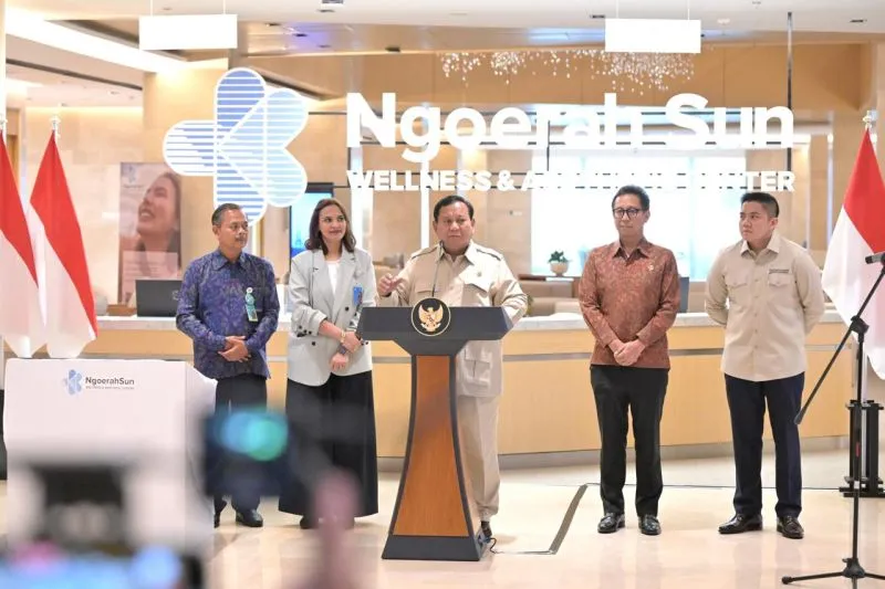 Presiden Prabowo Subianto peresmian peresmian Ngoerah Sun Wellness dan Aesthetic Center (NSWAC)
