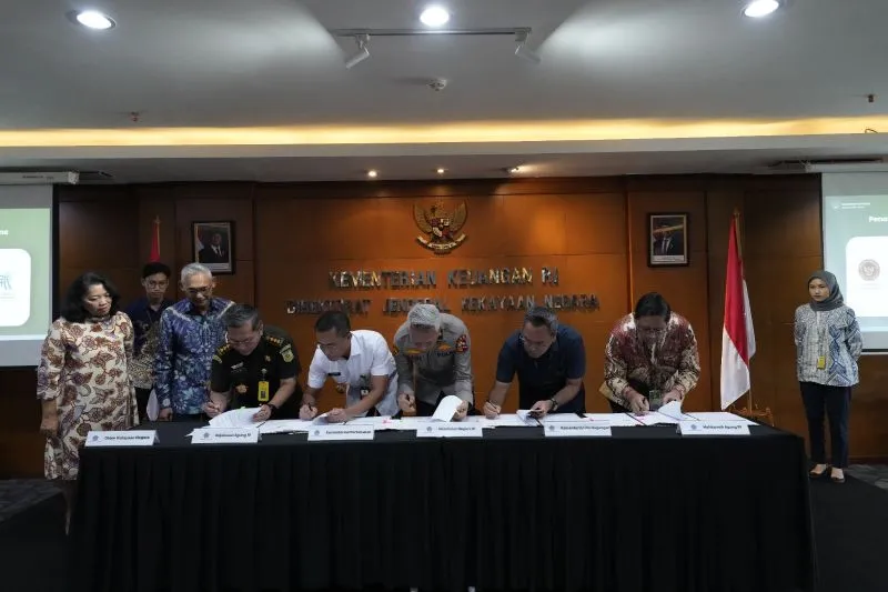 Seremoni penandatanganan Berita Acara Serah Terima (BAST) Dokumen Aset di Kantor Pusat DJKN