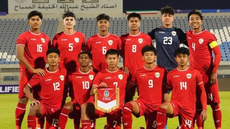 Para pemain tim nasional U-17 Indonesia
