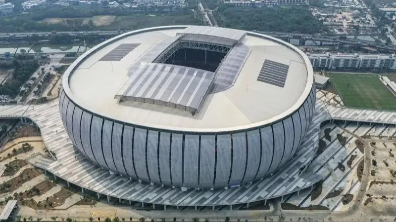 Foto udara Jakarta International Stadium (JIS) di Tanjung Priok Foto udara Jakarta International Stadium (JIS) di Tanjung Priok, Jakarta. ANTARA FOTO/Galih Pradipta