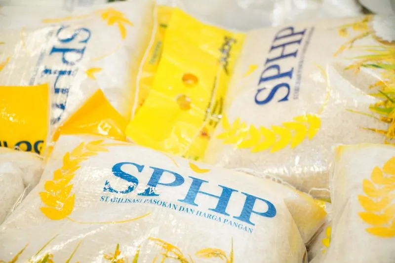 Ilustrasi - Karungan beras SPHP. 