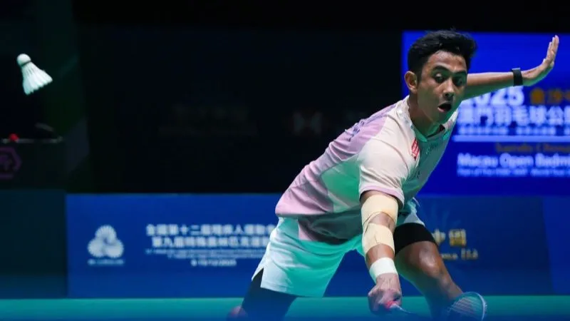 Pebulu tangkis tunggal putra Indonesia Alwi Farhan 