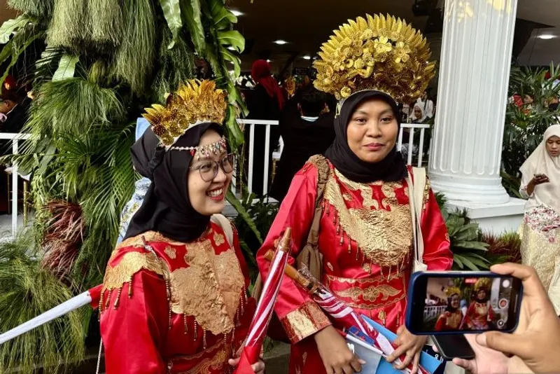 peserta Upacara Peringatan Detik-Detik Proklamasi di Istana Merdeka