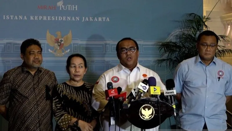 Presiden Konfederasi Serikat Pekerja Seluruh Indonesia (KSPSI) Andi Gani Nena Wea 