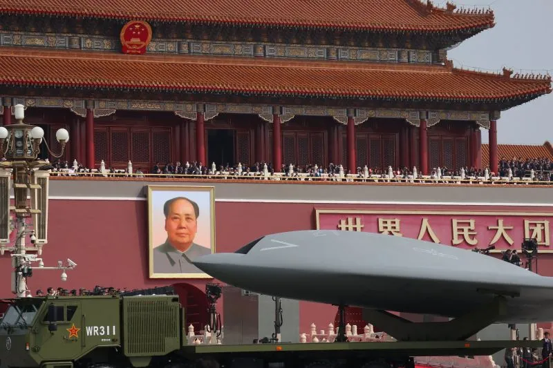 Suasana parade militer 80 tahun kemenangan dalam Perang Rakyat China Melawan Agresi Jepang 