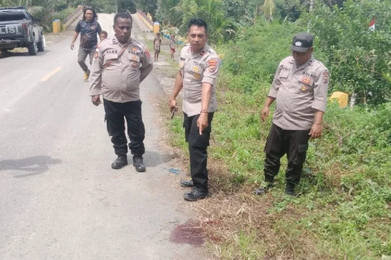 TKP penembakan yang menewaskan Praka Edison Muenda