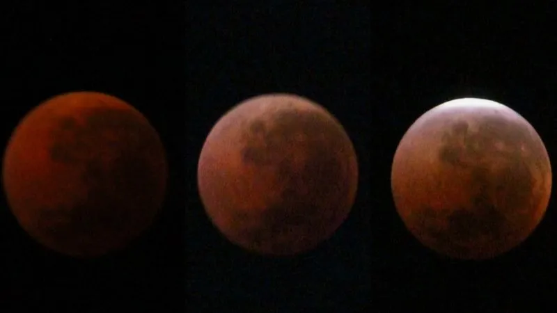 Kondisi bulan dalam beberapa fase gerhana 