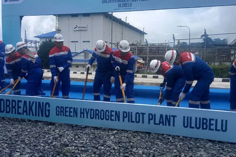 Peletakan batu pertama Green Hydrogen Piĺot Project Ulubelu 