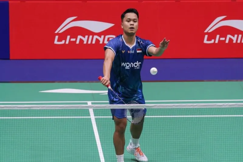 Pebulu tangkis tunggal putra Indonesia Anthony Sinisuka Ginting