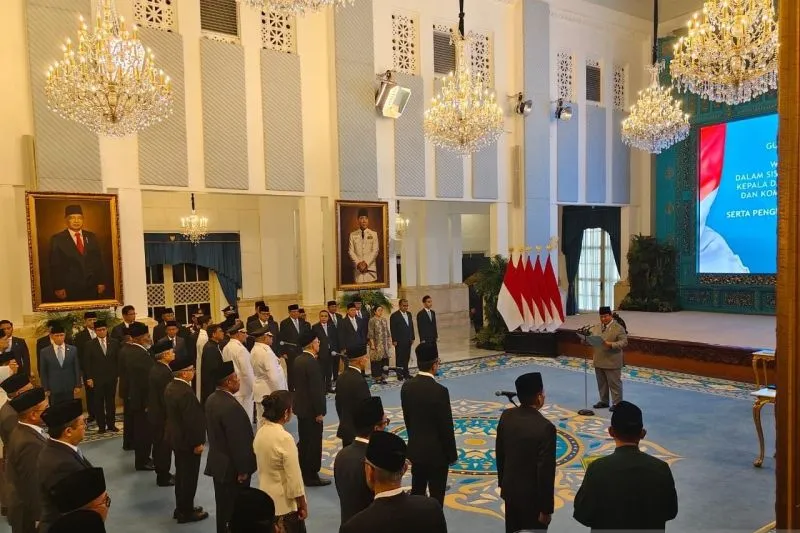 Presiden RI Prabowo Subianto melantik sejumlah pejabat