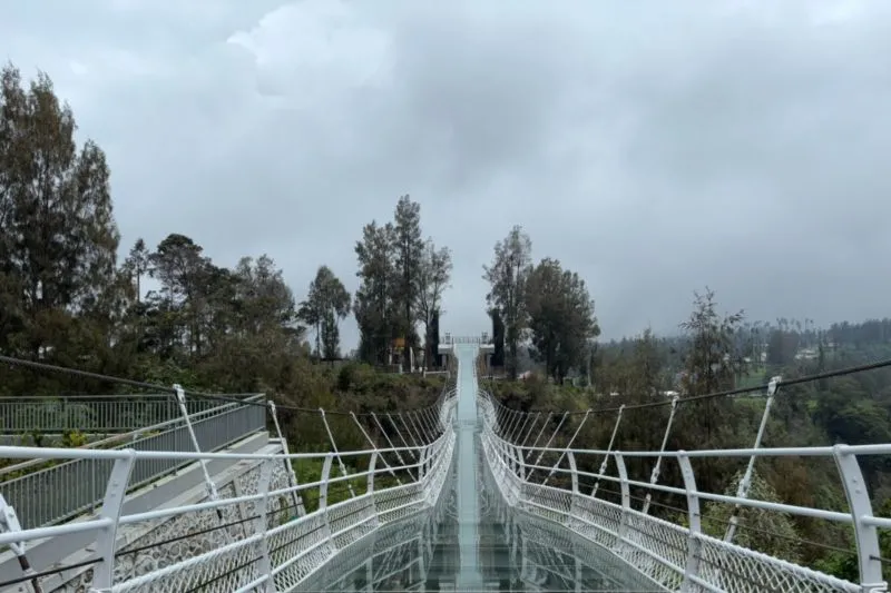 Penampakan Jembatan Kaca di kawasan wisata Gunung Bromo