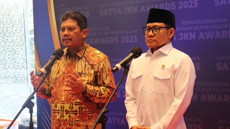 MenkoPM Muhaimin Iskandar bersama Direktur Utama BPJS Kesehatan, Ghufron Mukti