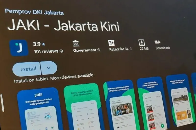 Aplikasi JAKI milik Pemerintah Provinsi (Pemprov) DKI Jakarta