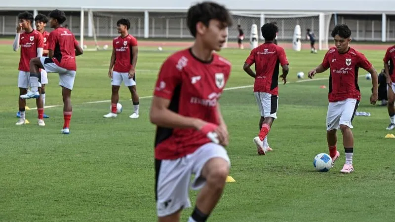 Sejumlah pesepak bola Timnas Indonesia U-17