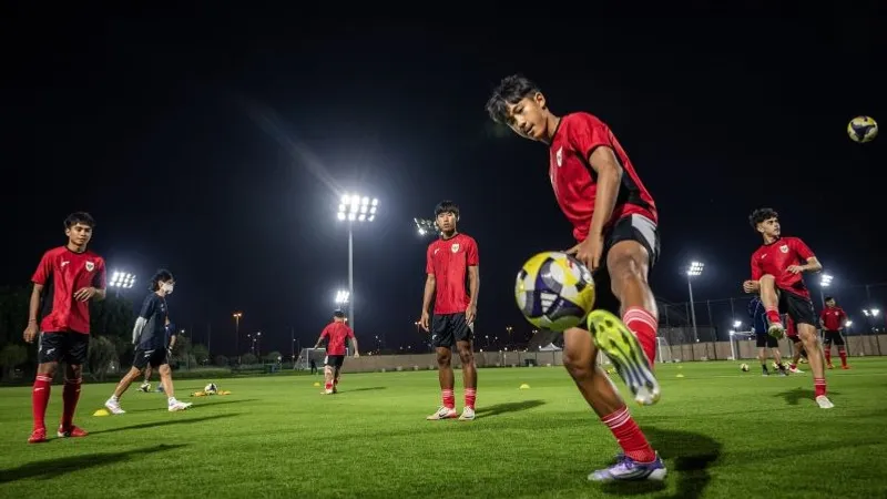 Sejumlah pesepak bola Timnas Indonesia U-17