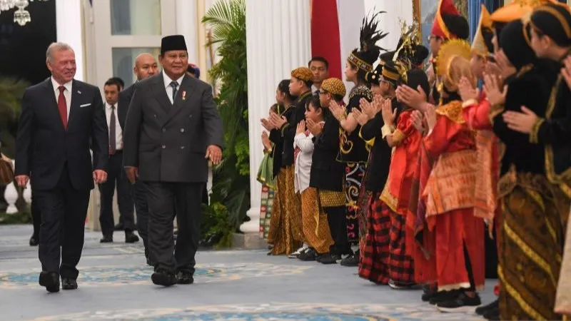 Presiden Prabowo Subianto dan Raja Kerajaan Yordania Hasyimiah Abdullah II Ibnu Al Hussein