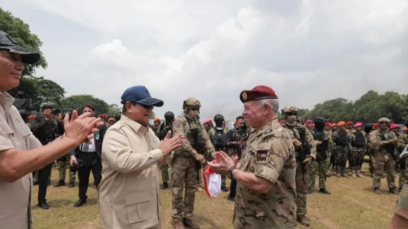 Presiden Prabowo Subianto bersama Raja Kerajaan Yordania Hasyimiah, Raja Abdullah II