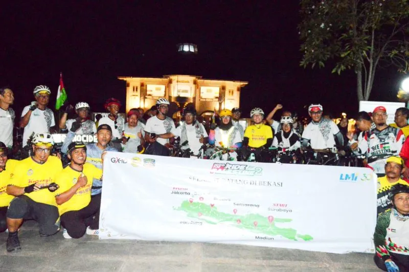 Peserta Road For Palestine 2 sampai di Kabupaten Bekasi