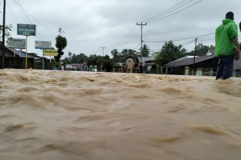 banjir di daerah Pasar Usang, Kecamatan Batang Anai