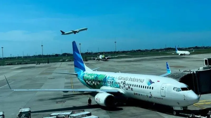 Pesawat Garuda Indonesia bersiap melayani penerbangan di Bandara Soekarno-Hatta