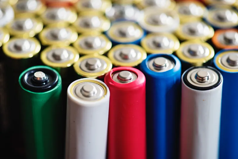 various-alkaline-battery-background
