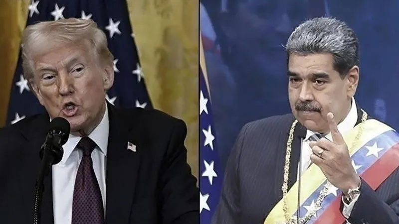 Presiden AS Donald Trump (kiri) dan Presiden Venezuela Nicolas Maduro