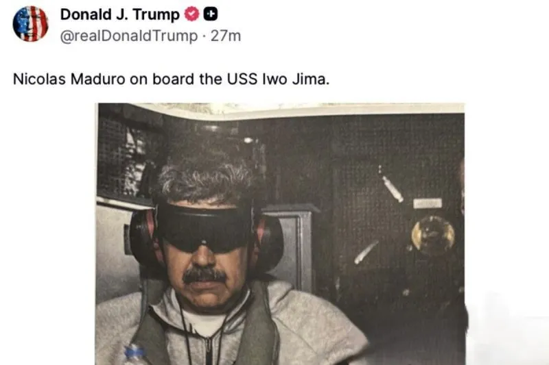 Presiden Amerika Serikat Donald Trump yang mengunggah foto Presiden Venezuela Nicolas Maduro 