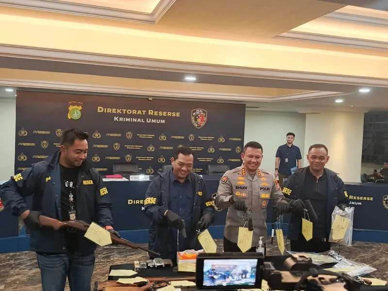 Konferensi pers Direktorat Reserse Kriminal Umum Polda Metro Jaya 
